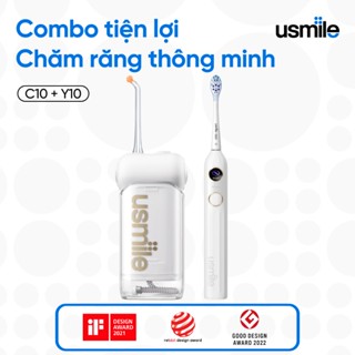 [COMBO] Bàn chải điện sóng âm thông minh usmile Y10 + Tăm nước usmile C10