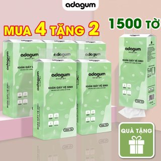 Giấy Vệ Sinh Giấy Rút Treo Tường Khăn Giấy Rút Đa Năng Không Lõi Giấy Ăn 1500 Tờ 4 Lớp Dai Mịn Adagum