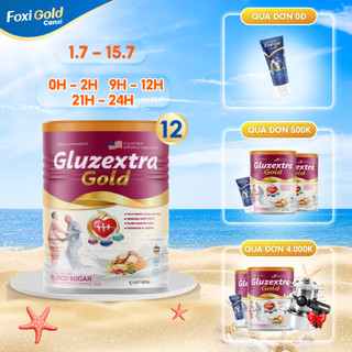 Thùng 12 lon sữa non tiểu đường Gluzextra Gold 400g chuyên biệt, ứng dụng công nghệ vàng