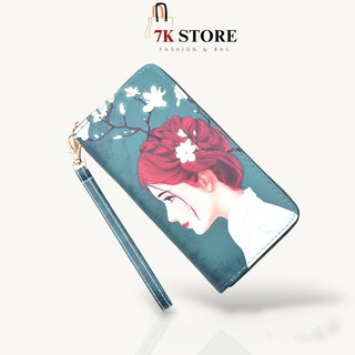 Ví nữ dáng dài cầm tay cao cấp thời trang Hàn Quốc nhiều ngăn đẹp đựng tiền 7K STORE V05