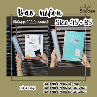 Bao nilon bọc vở, bao nilon bao tập học sinh a5, vở sinh viên b5