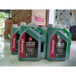 Combo 4 can nước làm mát động cơ ô tô màu xanh Flamingo F078 5 lít chính hãng