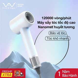 [Tặng đầu sấy] Máy sấy tóc ion âm plasma tốc độ cao Vivid & Vogue 1600W - VAV918