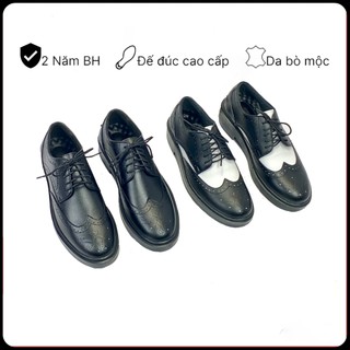 Giày da nam công sở da cao cấp Derby Wingtip chính hãng bảo hành 12 tháng