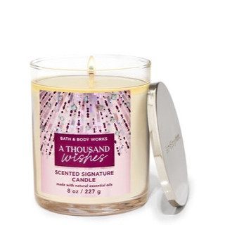 Nến thơm 1 bấc- a thousand wishes 198g bbw-michoushop chính hãng