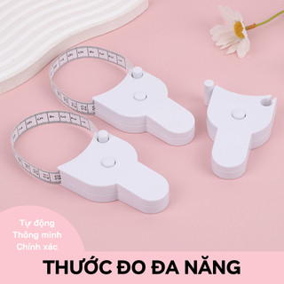 Thước dây đo chỉ số đa năng có nút bấm tự động rút dễ dàng sử dụng, Thước dây cuộn tự động rút tiện lợi 150cm