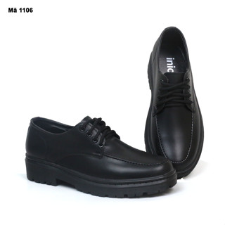 Giày Chunky Derby INICHI G1106 da lì chống gãy, đế cao thời trang