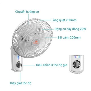 Quạt treo tường mini lifan t109 thổi mát nhà vệ sinh
