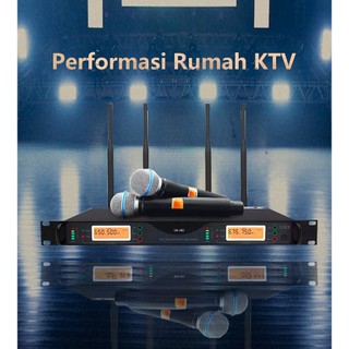 Micro không dây cao cấp Micro ghi âm karaoke Micro không dây 2 Micro cầm tay 800MHZUHF