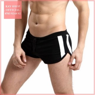 Quần short ngủ nam DUYLH phối sọc 2 bên - Quần đùi nam quyến rũ thoáng mát 8T005