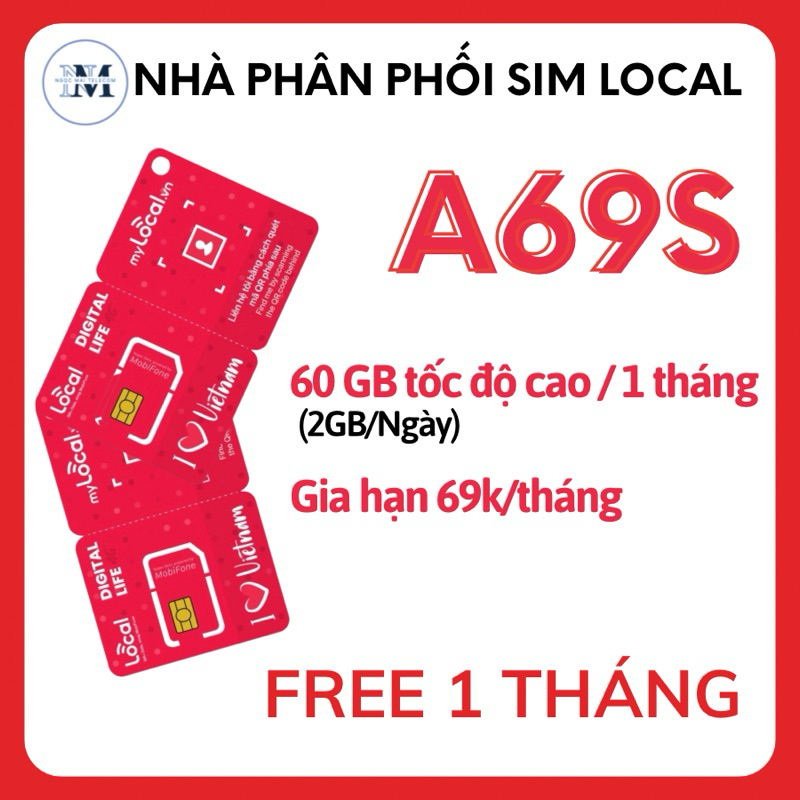 Sim Mobi A69 Miễn phí DATA tốc độ cao không giới hạn xem ứng dụng Youtube