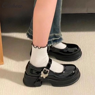 Giày bup bê nữ lolita đế cao 5cm chât da bóng đế pu siêu nhẹ mã 312