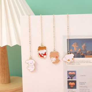 Dây chuyền kim loại đánh dấu trang sách vở sổ hoạt hình cute