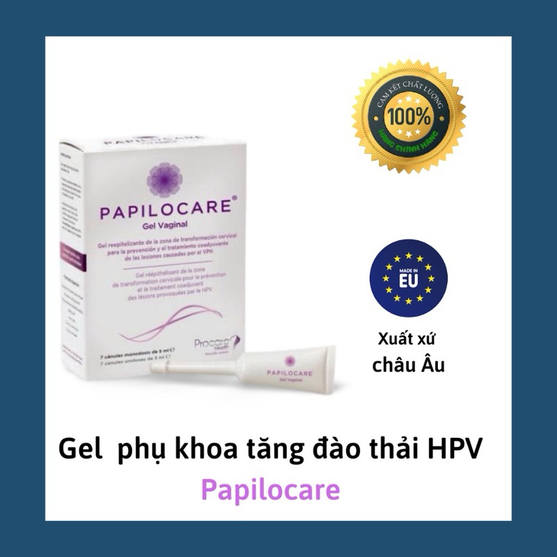 gel đặt ( HPV) PAPILOCA CARE  giúp tăng đào thải HPV, cải thiện sự khô rát,tái cân bằng hệ vi sinh
