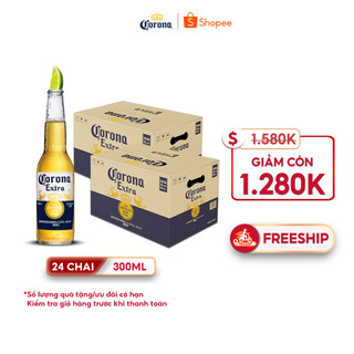 Combo 2 Thùng Bia Corona Extra nhập khẩu thùng 24 chai