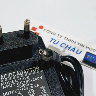 Adapter DC 12V - 2A / Đầu cắm 3.5mm x 1.35mm