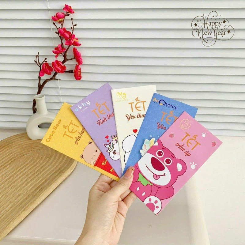 ( Quà Tặng Không Bán ) Set 5 Bao Lì Xì Mamabu