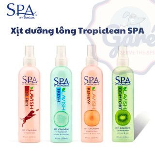 Xịt dưỡng lông TropiClean cho Chó Mèo SPA giúp mượt lông & khử mùi hôi chống tia UV từ thiên nhiên