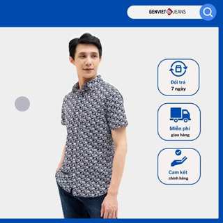 Áo somi nam cộc tay genviet t3321s2159