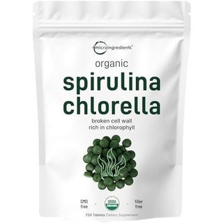 Viên tảo spirulina và chlorella hữu cơ Micro Ingredients 720v