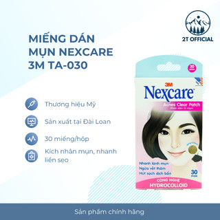 Miếng dán mụn ta-030 nexcare 3m, hộp 30 miếng, sản xuất tại đài loan