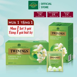 Trà túi lọc twinings of london green tea jasmine hộp 25 gói | trà trà xanh hoa nhài - pico food