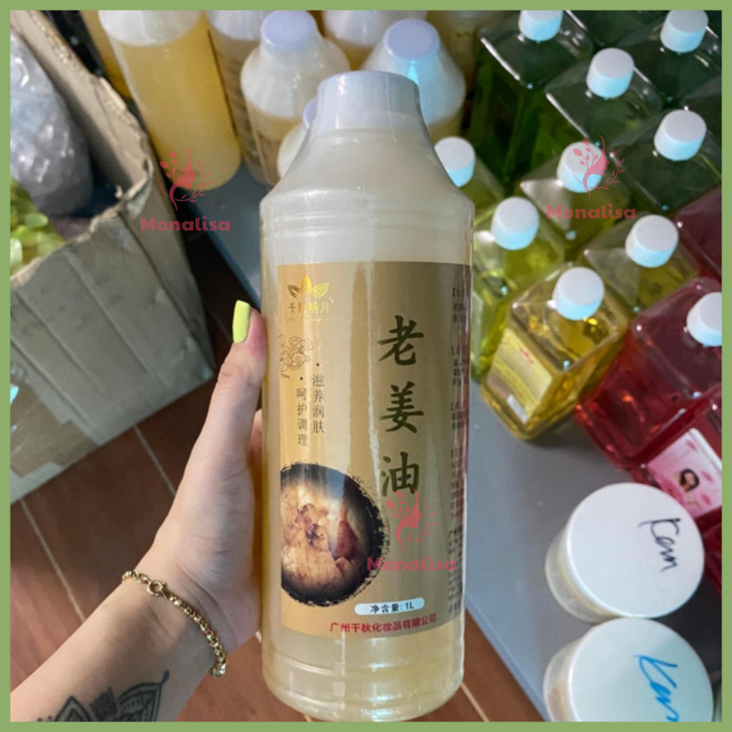 Tinh Dầu Massage Body Gừng Chai 1lít Dùng Trong Dưỡng Sinh Dùng Trong Spa Thẩm Mỹ Viện.