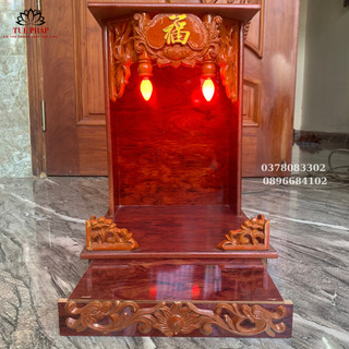 Bàn thờ ông địa thần tài MDF mẫu hoa văn 30cm giá rẻ