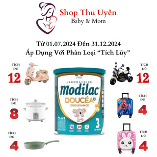 Sữa modilac douce'a cao cấp nội địa pháp lon 800g đủ số 1-2-3 date xa " tích luỹ - quà to"