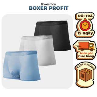 Quần sịp đùi boxer nam PRO FIT trunk polyester co giãn cao cấp BOXERMAN