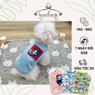 Áo lưới mặc cho chó mèo yudog áo thun lưới mát mẻ dành cho chó mèo thú cưng