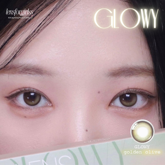 (OLENS) Lens 1 ngày | Kính áp tròng hiệu ứng phủ bóng GLOWY OLIVE chính hãng KOREA | LENSFORGIRLSS | BigBuy360 - bigbuy360.vn