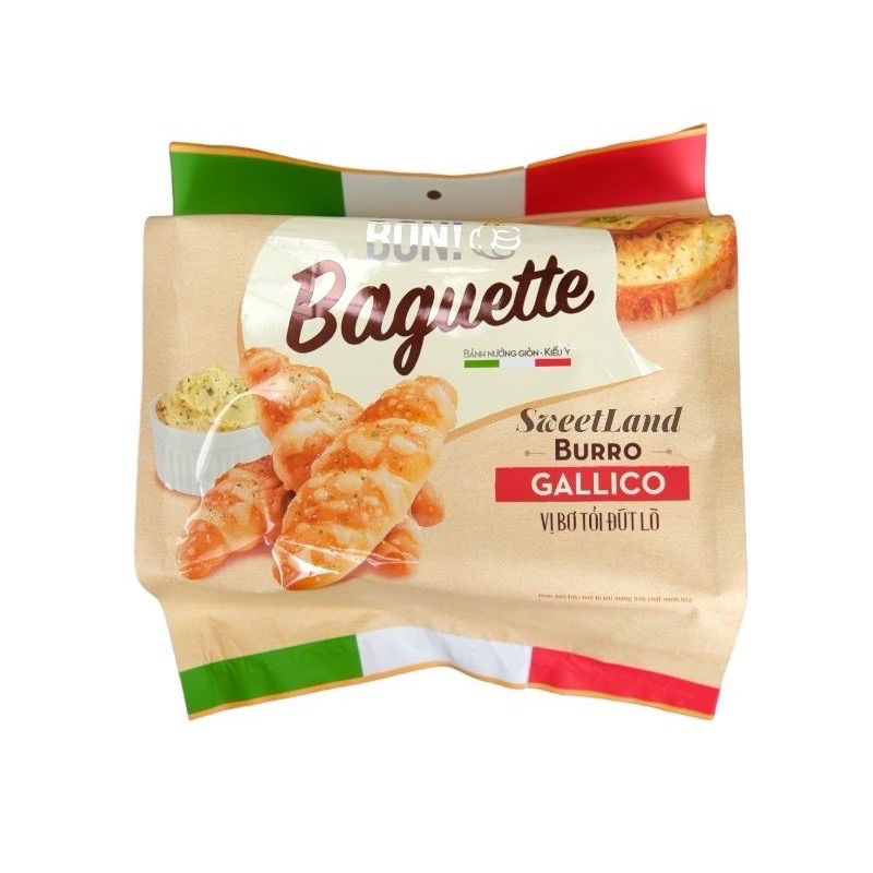 Bánh Nướng Giòn C'est Bon Orion Baguette Vị Bơ Tỏi Đút Lò (Túi 5 gói - Lớn)