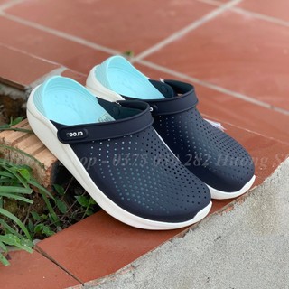 Sục Literide xanh min, dép nhựa đi mưa chống trơn trượt, thoáng khí cho nam nữ