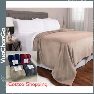 Chăn lông cừu kirkland mỹ costco chăn rộng big size queen giá ưu đãi vuachanga