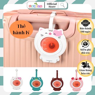 Name tag vali dễ thương theo yêu cầu thẻ hành lý da treo cặp balo đánh dấu chống thất lạc vali phụ kiện du lịch LAMOCE