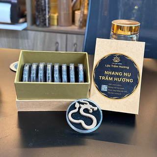 Nhang trầm hương hình rồng thơm dịu tinh khiết từ trầm hương nguyên chất làm thơm sạch không gian| Nhang trầm vân rồng