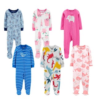 CHỌN MẪU 0-24m Bộ body cho bé sleep cotton áo liền quần liền tất không tất sleepsuit xuất dư bé trai bé gái shop NEM