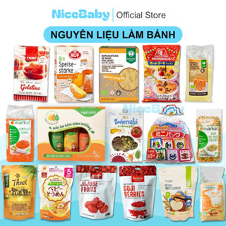 Bột Nguyên Liệu Hữu Cơ Làm Bánh Ăn Dặm Cho Bé Tinh Bột Bắp Bột Mì Yến Mạch Mỳ Nui Gelatine NiceBaby