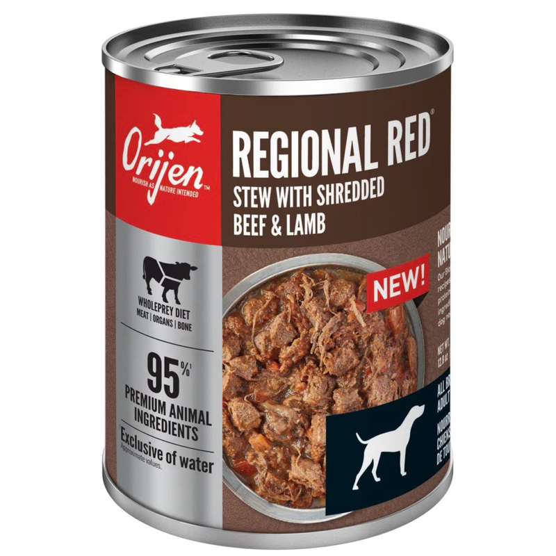 (364g) ORIJEN PREMIUM WET FOOD Thức Ăn Ướt Cho Chó làm từ thịt rừng và thịt đỏ Tươi Sống