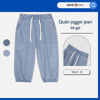 Quần ngố bé gái jeans jogger genviet kq304j8675