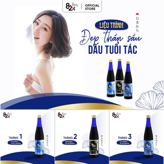 Nước uống 82x "thần sầu" đẹp da gồm collagen + sakura placenta + placenta 500ml/chai