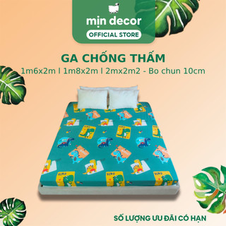 Ga chống thấm Cotton Mịn Decor ga chống thấm thun Nano kháng khuẩn không nóng bí bo chun đệm nệm 10cm