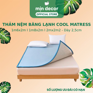 Đệm Băng Lạnh Cool Matress Mịn Deocor, Thảm Nệm Topper Mềm Mại Mát Lạnh, Độ Dày 2,5-3cm