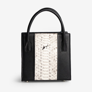Túi Xách Nữ WT Leather Huge S Pyth B&W Da Bò Và Da Trăn