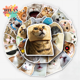 Set 20/70 Sticker Meme Mèo Dán Laptop, Điện Thoại, Ván Trượt, Ván Trượt, Mũ Bảo Hiểm