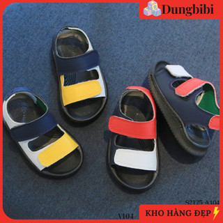 { 2 - 8 TUỔI} A104 Dép cho bé -  Dép sandal cho bé trai,Dép quai hậu siêu nhẹ, chống trơn trượt quai phối màu nam tính.