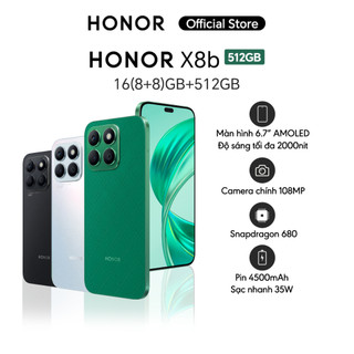 Điện thoại honor x8b gb+512gb | snapdragon 680, camera 108mp | hàng chính hãng