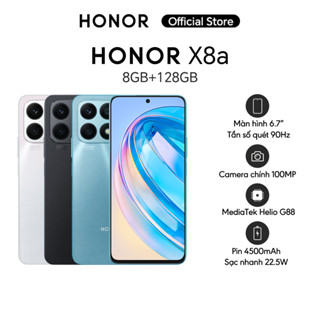 Điện thoại HONOR X8a 8GB+128GB | Pin 4500mAh sạc nhanh 22.5W, Camera 100MP | Hàng Chính Hãng
