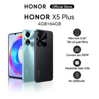 Điện thoại honor x5 plus 4gb+64gb | pin 5200mah 90hz | hàng chính hãng